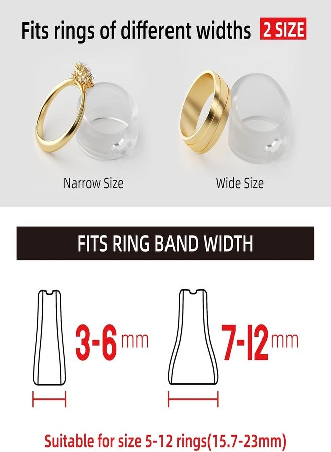 Omilly Silicone Wedding Ring Protector for Gym & Working Out - Ring Band Guards for Men & Women - 3-12mm Width, 2 Sizes, 6-Pack - Non-Slip, Comfort Fit - Image 3